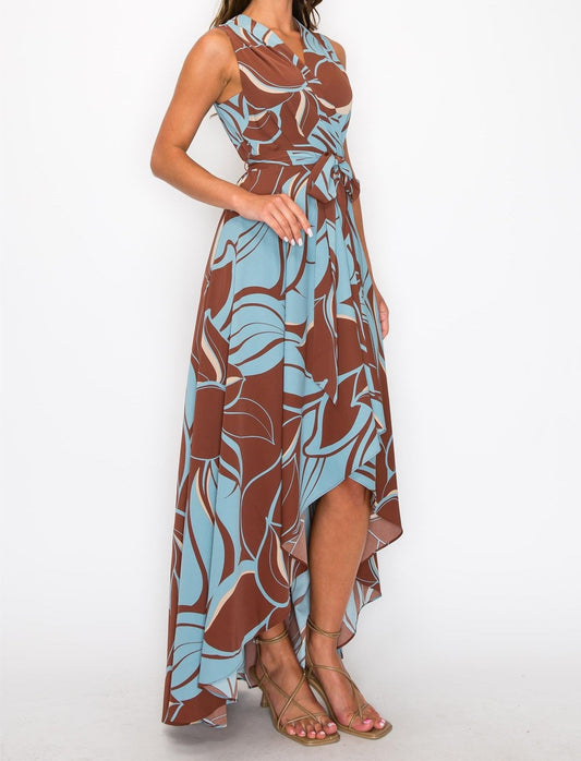 LEAF HIGH LOW DRESS